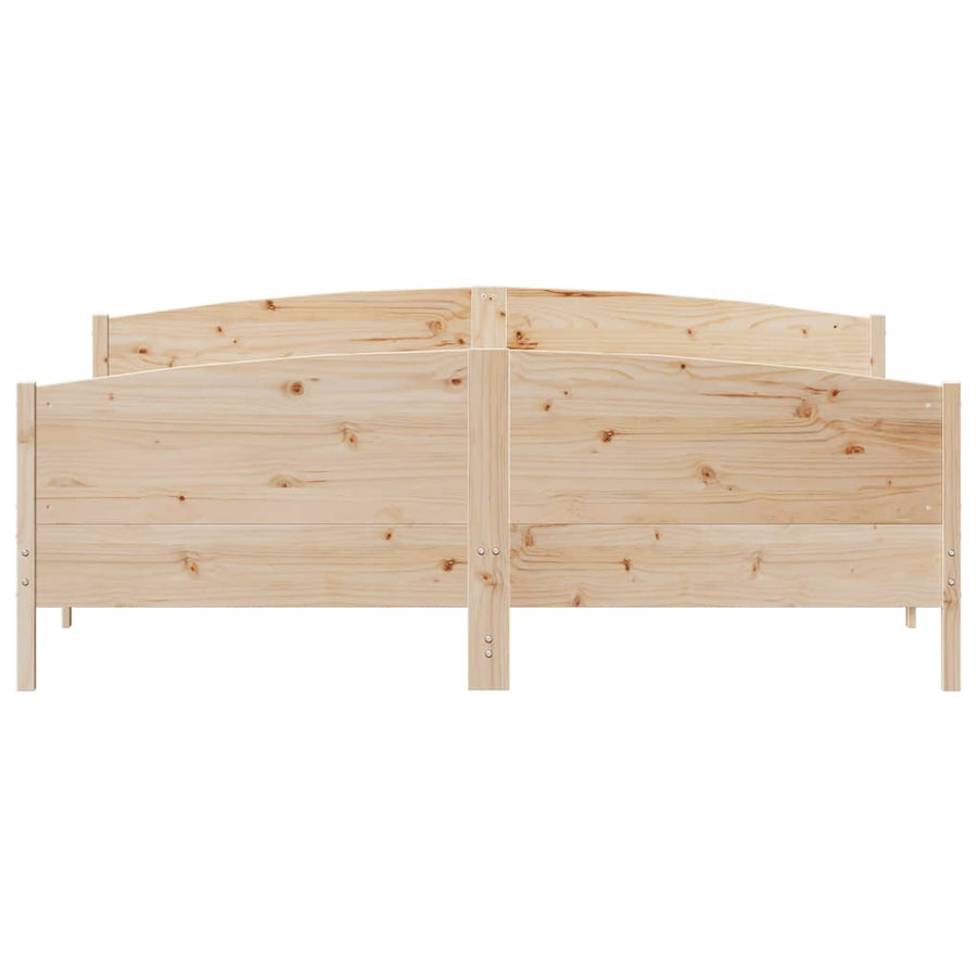 Bedframe met hoofdbord massief grenenhout 180x200 cm