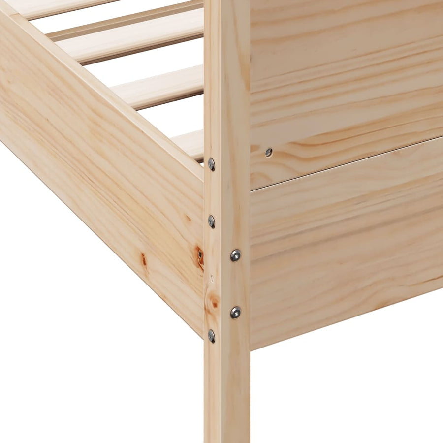 Bedframe met hoofdbord massief grenenhout 180x200 cm