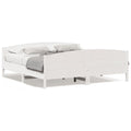 Bedframe zonder matras massief grenenhout wit 180x200 cm