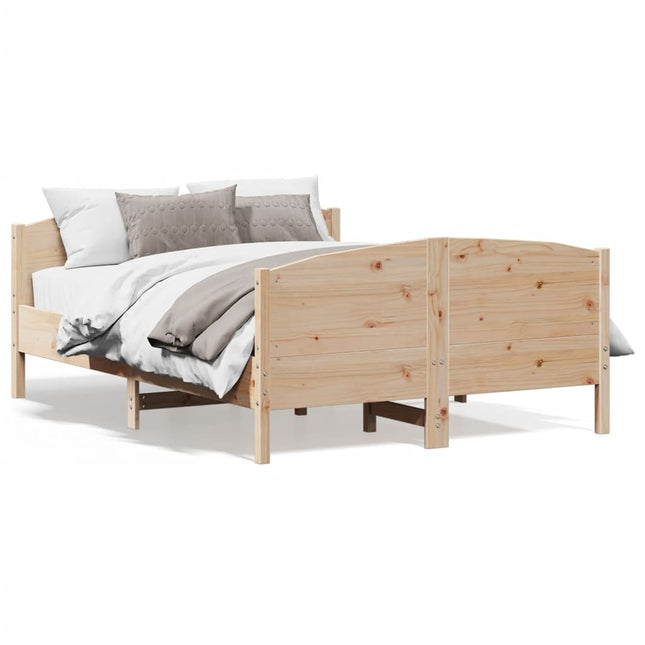 Bedframe Met Hoofdbord Massief Grenenhout 160X200 Cm