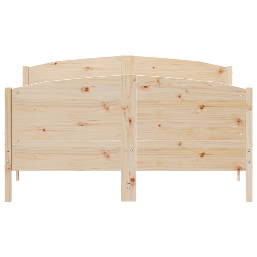 Bedframe Met Hoofdbord Massief Grenenhout 140X190 Cm