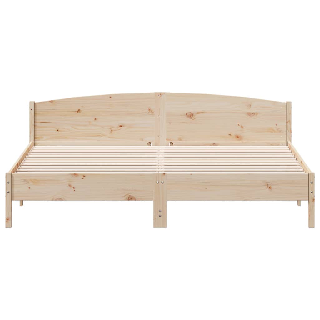 Bedframe met hoofdbord massief grenenhout 180x200 cm