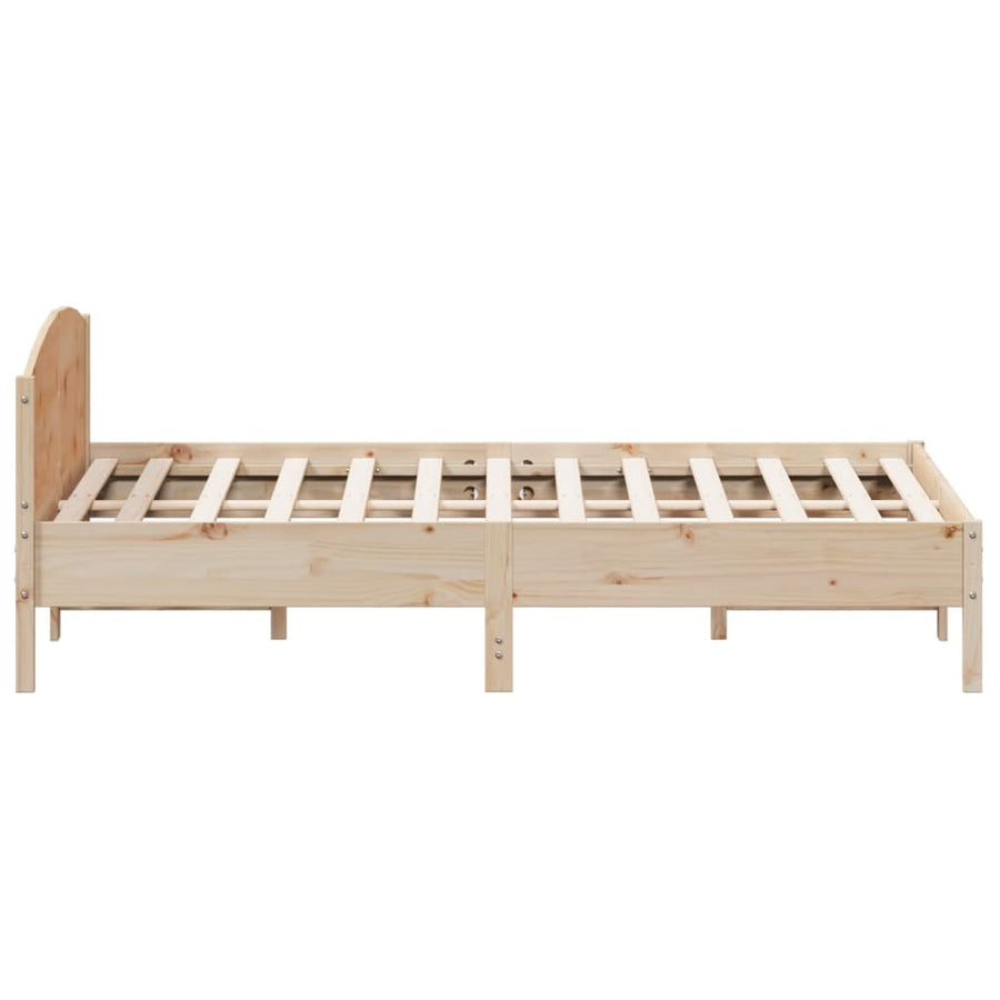 Bedframe met hoofdbord massief grenenhout 180x200 cm