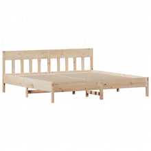 Bedframe met hoofdbord massief grenenhout 200x200 cm