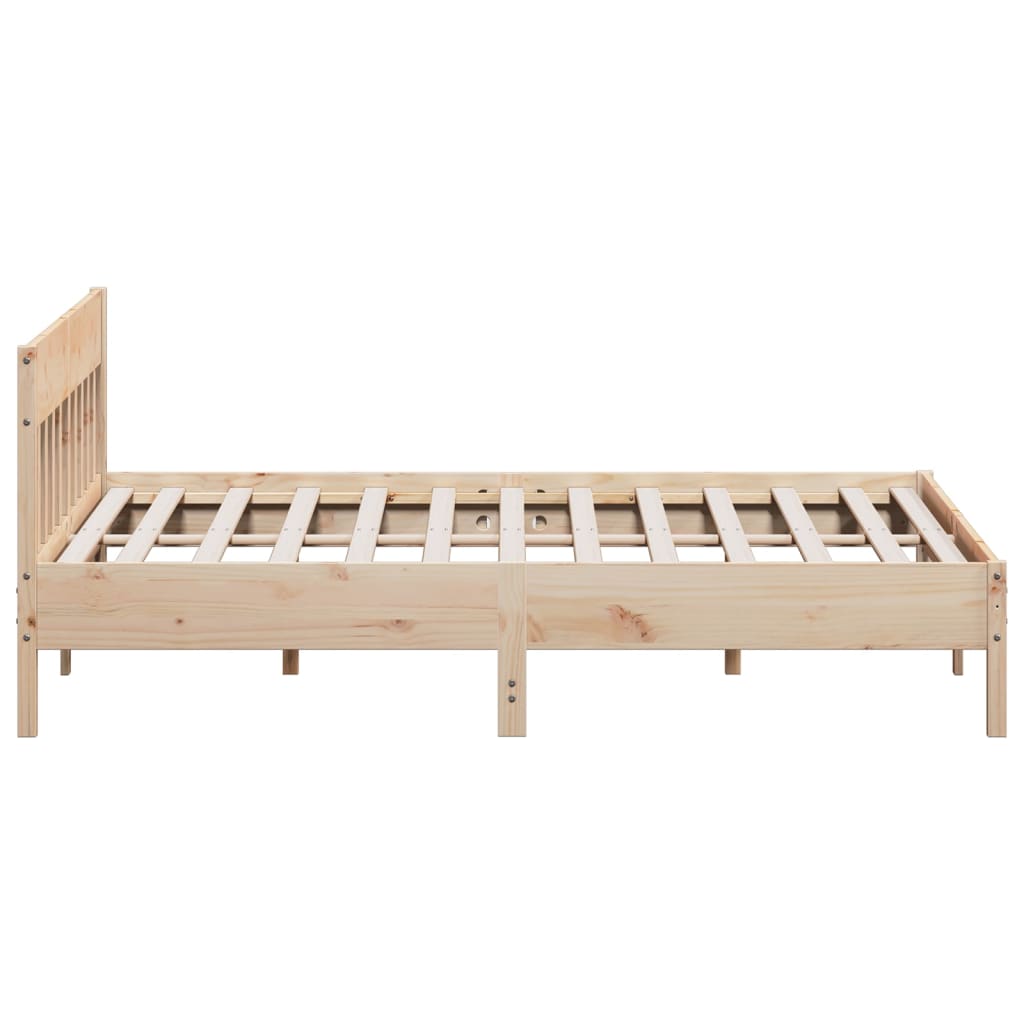 Bedframe met hoofdbord massief grenenhout 180x200 cm