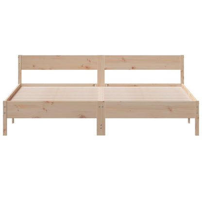 Bedframe Met Hoofdbord Massief Grenenhout 200 x 200 cm