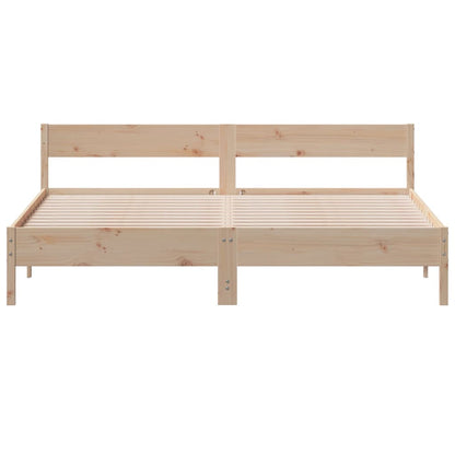 Bedframe met hoofdbord massief grenenhout 180x200 cm 180 x 200 cm