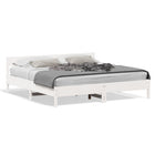 Bed frame without mattress solid pine wood white 180x200 cm