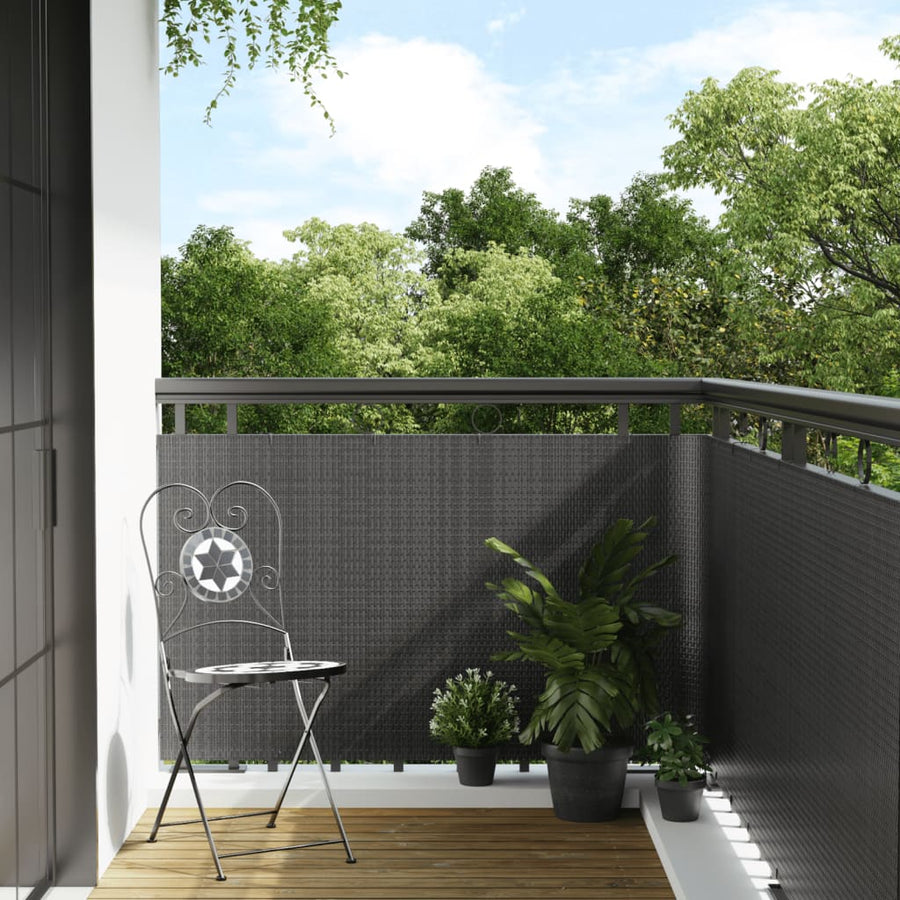 Balkonscherm Poly Rattan Kleurig 300 x 100 cm