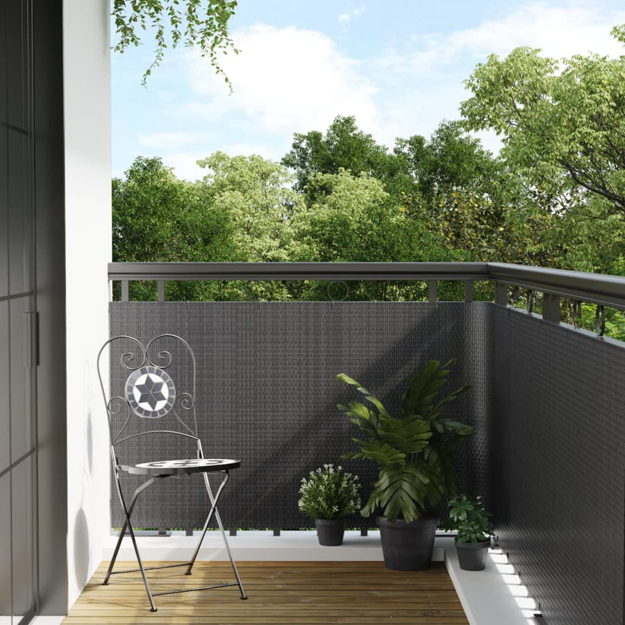 Balkonscherm Poly Rattan Kleurig 500 x 80 cm