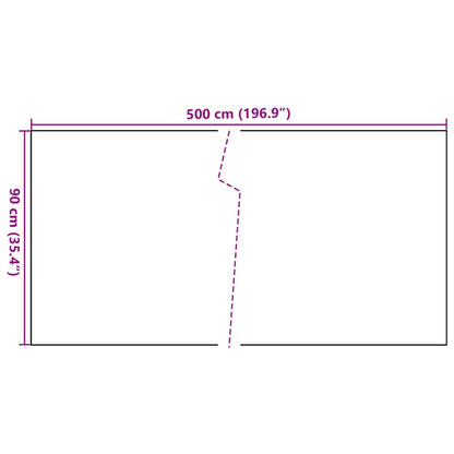 Balkonscherm Poly Rattan Kleurig 500 x 90 cm
