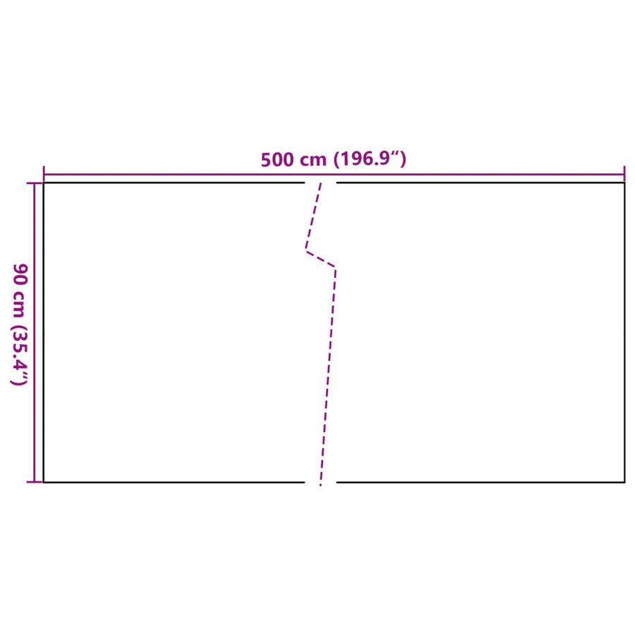 Balkonscherm Poly Rattan Kleurig 500 x 90 cm