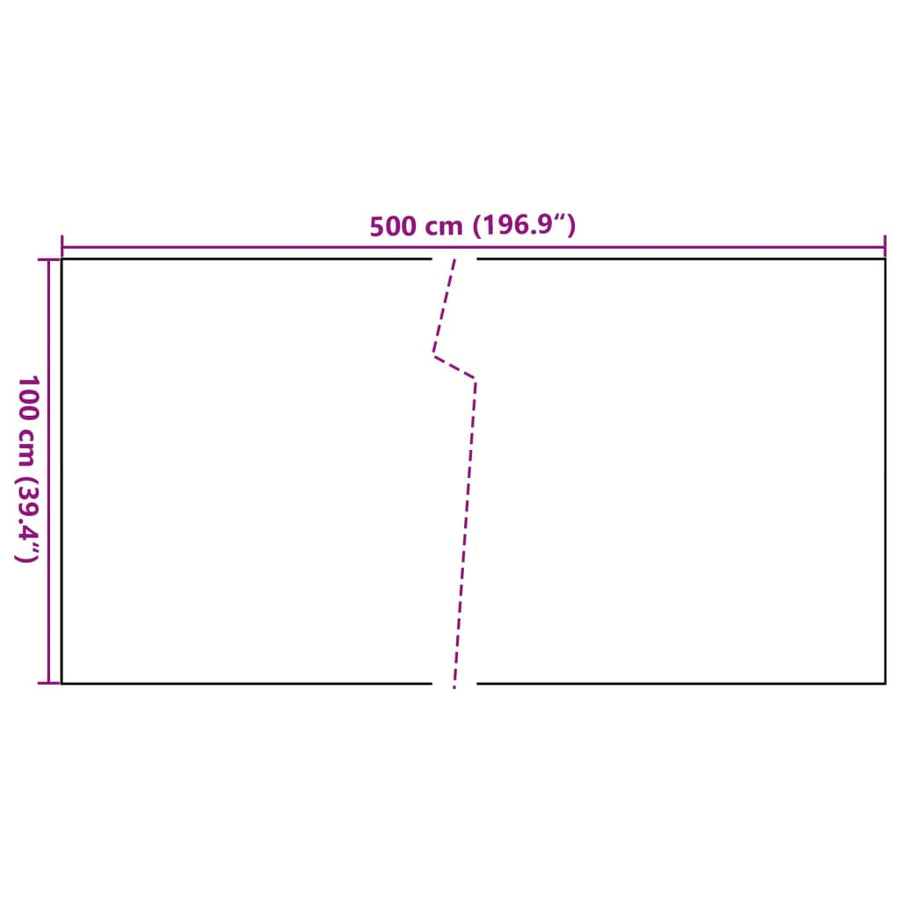 Balkonscherm Poly Rattan Kleurig 500 x 100 cm