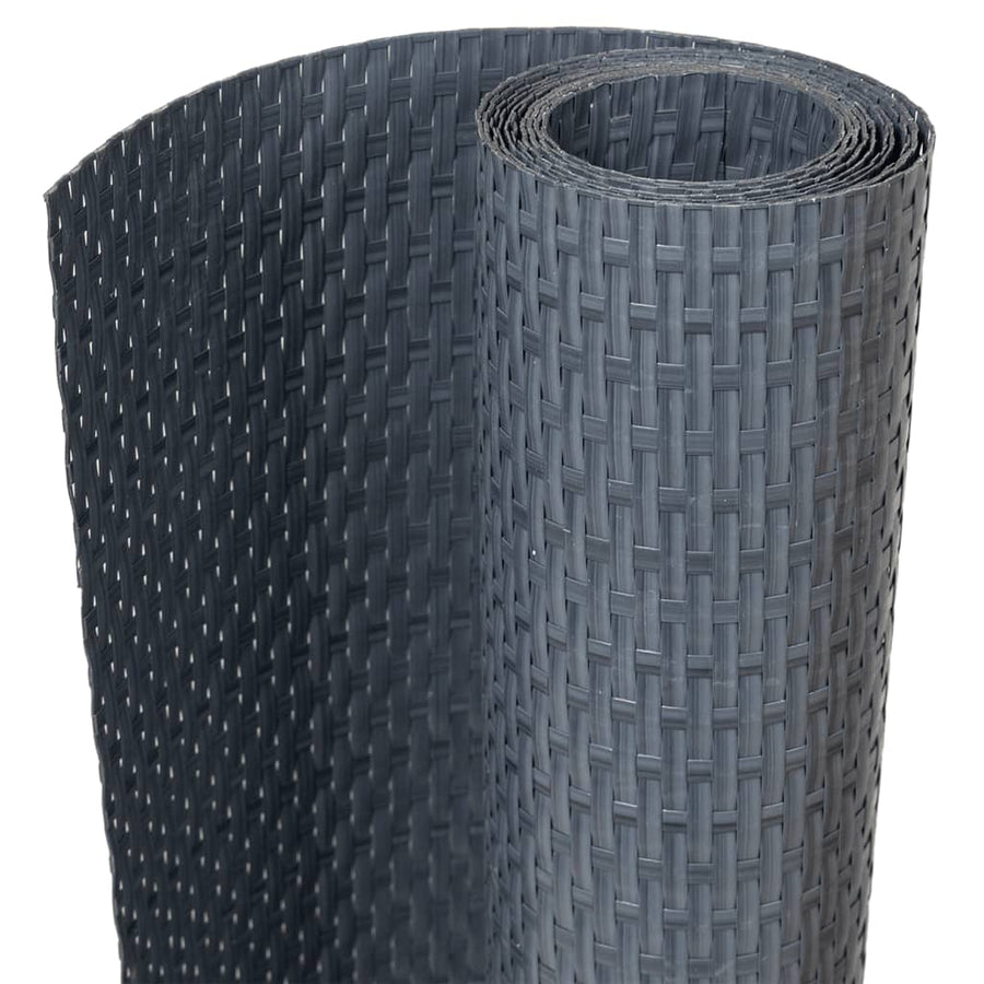 Balkonscherm 600x100 cm poly rattan antracietkleurig