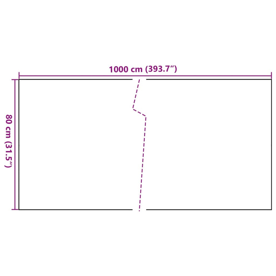 Balkonscherm Poly Rattan Kleurig 1000 x 80 cm