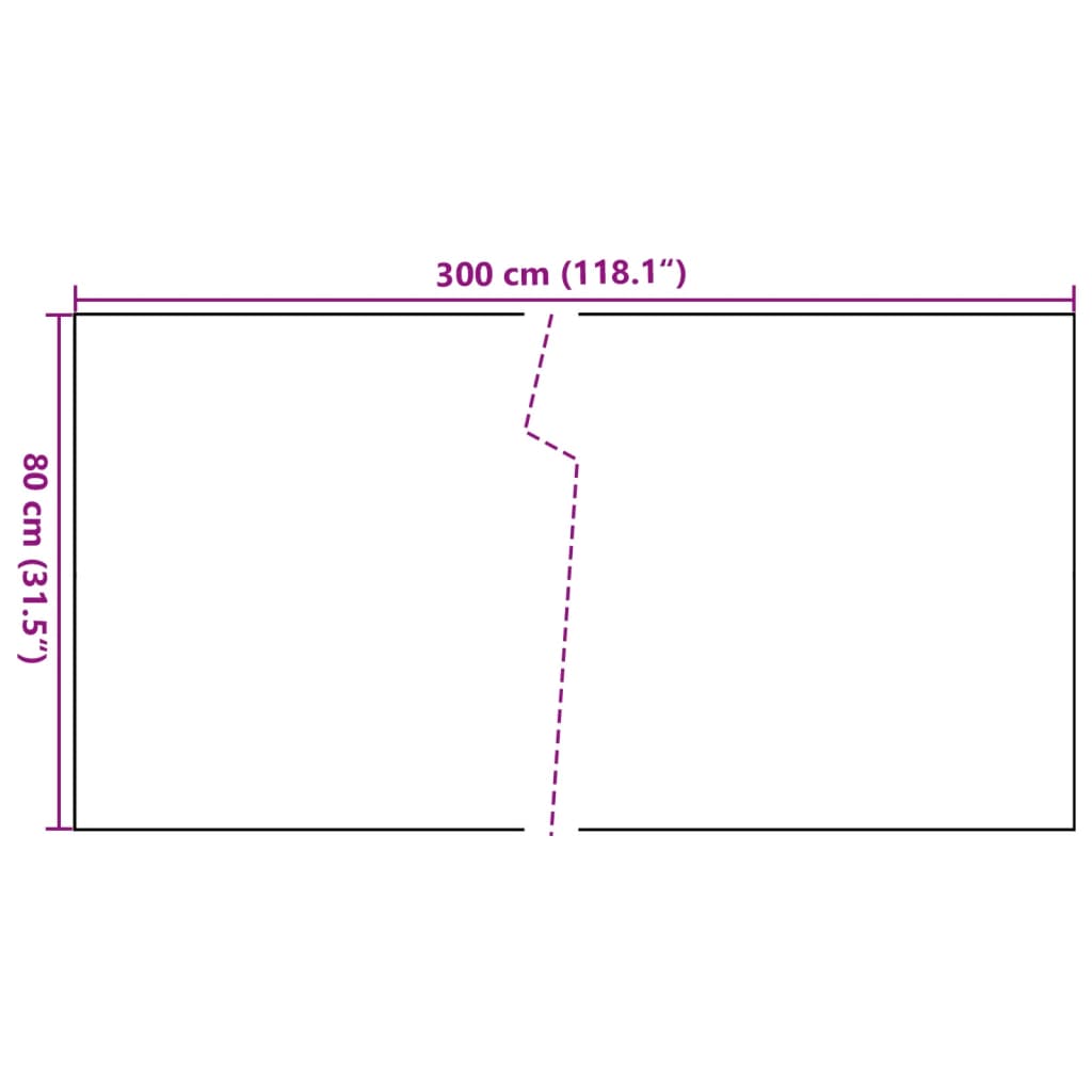 Balkonscherm Poly Rattan 300 x 80 cm