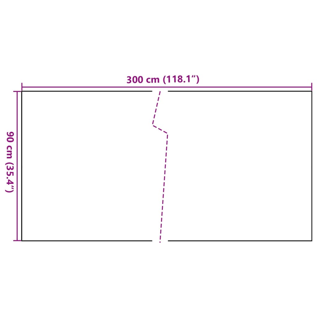 Balkonscherm Poly Rattan 300 x 90 cm