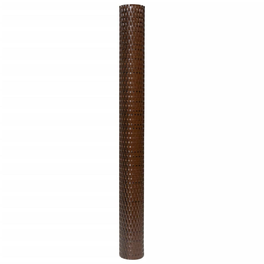 Balkonscherm 300x100 cm poly rattan bruin en zwart