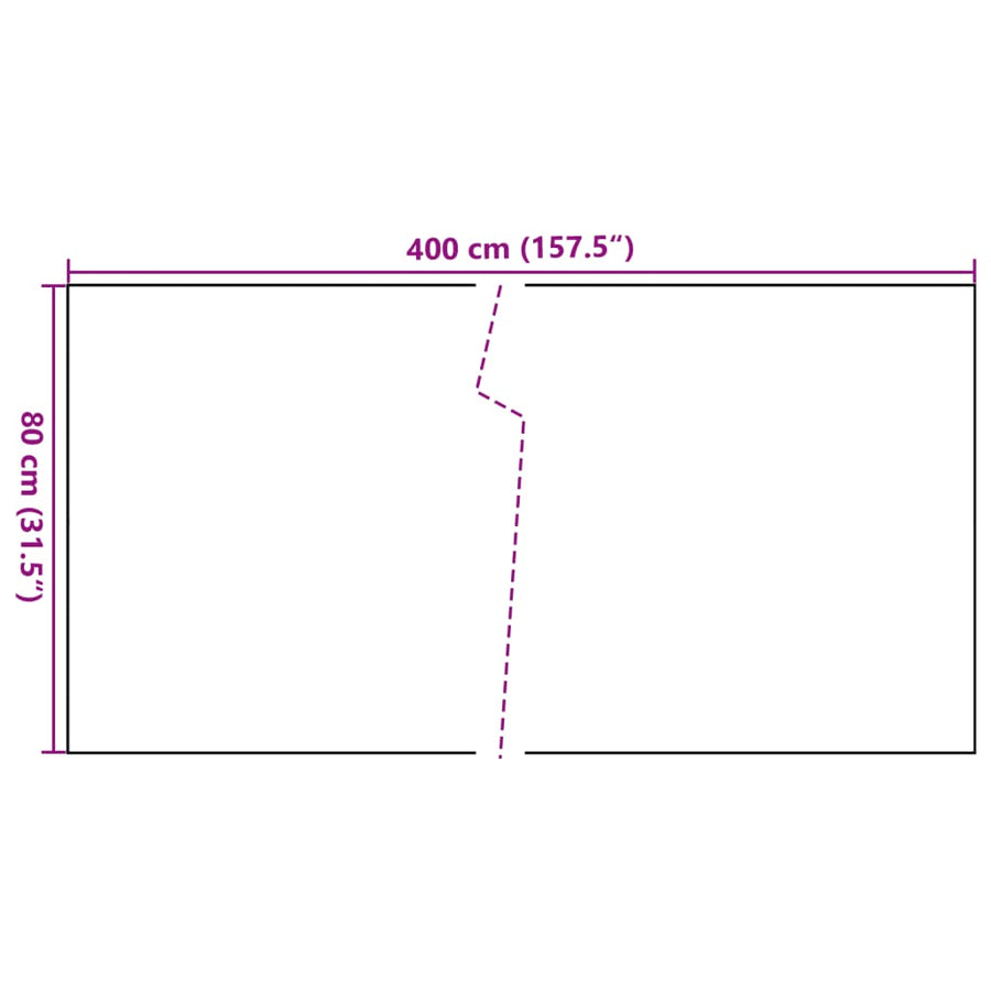 Balkonscherm Poly Rattan 400 x 80 cm