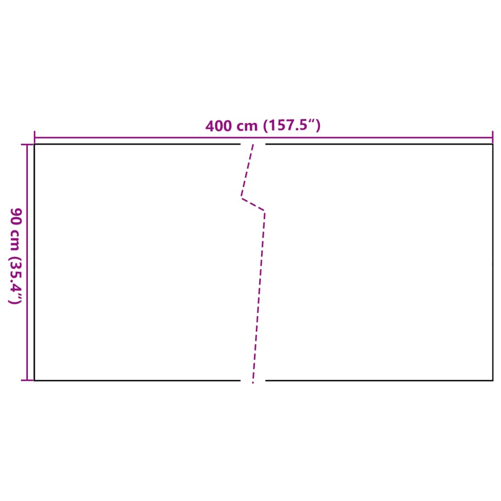 Balkonscherm Poly Rattan 400 x 90 cm