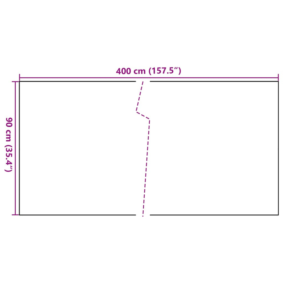 Balkonscherm Poly Rattan 400 x 90 cm