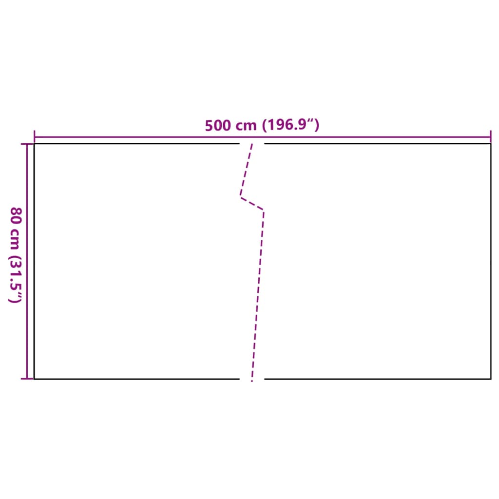 Balkonscherm Poly Rattan 500 x 80 cm