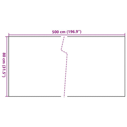 Balkonscherm Poly Rattan 500 x 80 cm