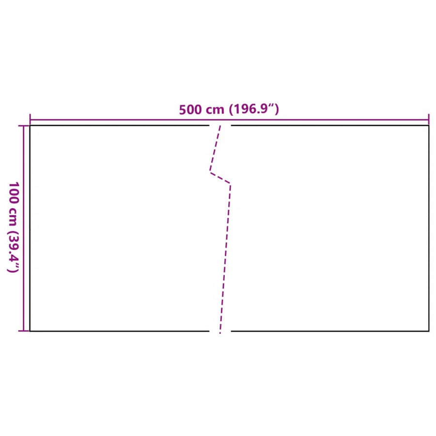 Balkonscherm Poly Rattan 500 x 100 cm
