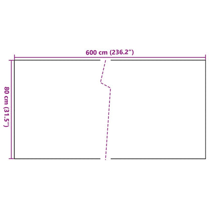Balkonscherm Poly Rattan 600 x 80 cm