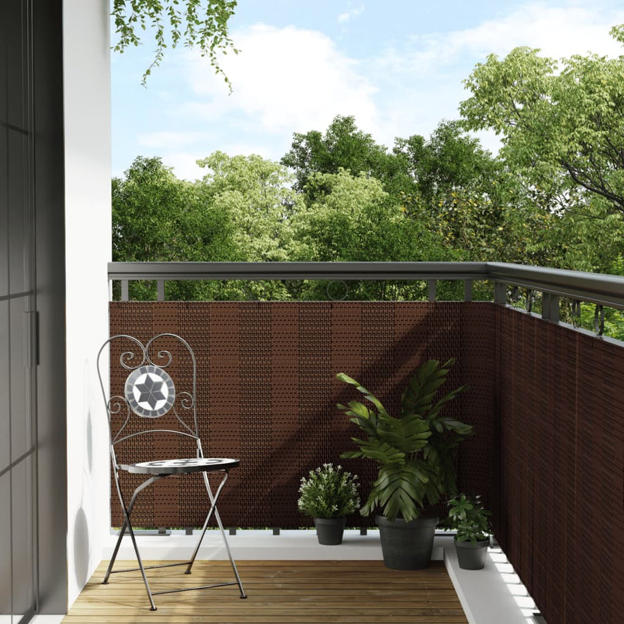 Balkonscherm Poly Rattan 1000 x 90 cm