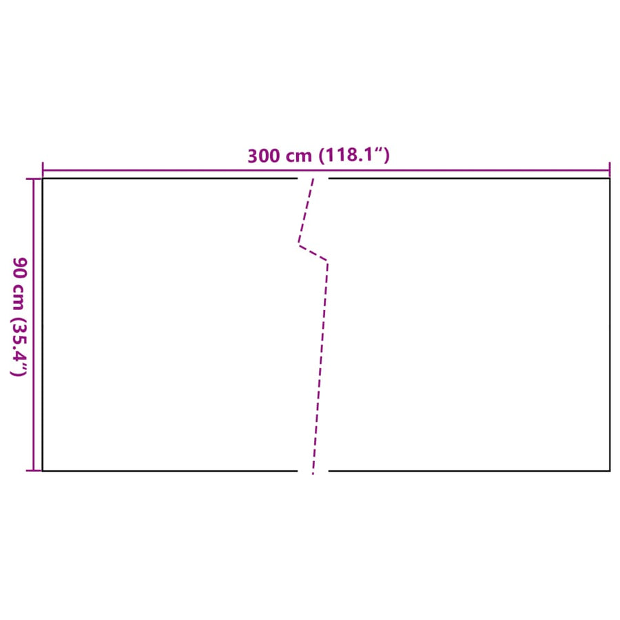Balkonscherm Poly Rattan 300 x 90 cm