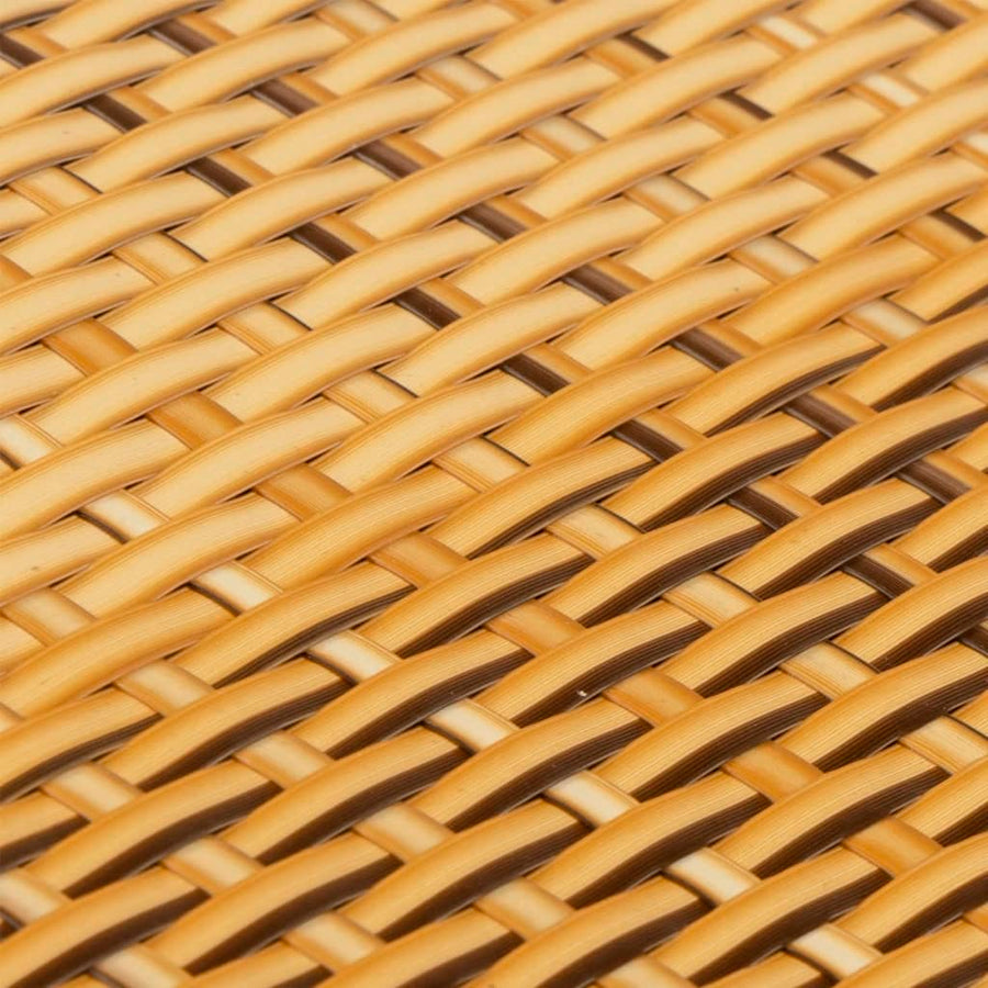 Balkonscherm 400x80 cm poly rattan lichtbruin