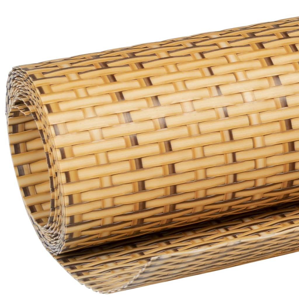 Balkonscherm 400x80 cm poly rattan lichtbruin