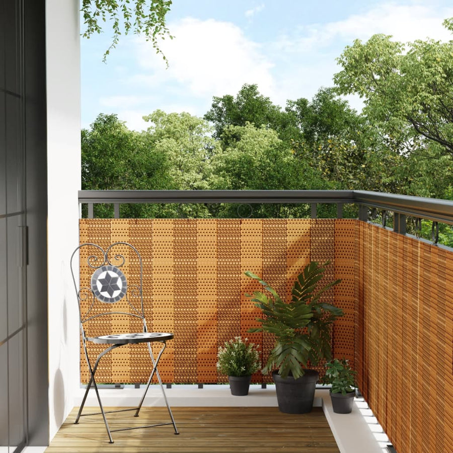Balkonscherm Poly Rattan 400 x 90 cm