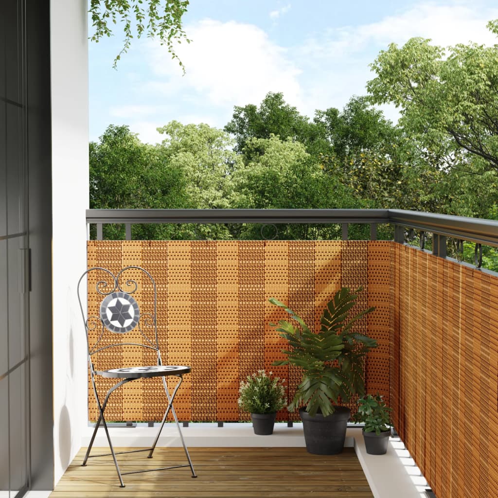 Balkonscherm Poly Rattan 400 x 100 cm