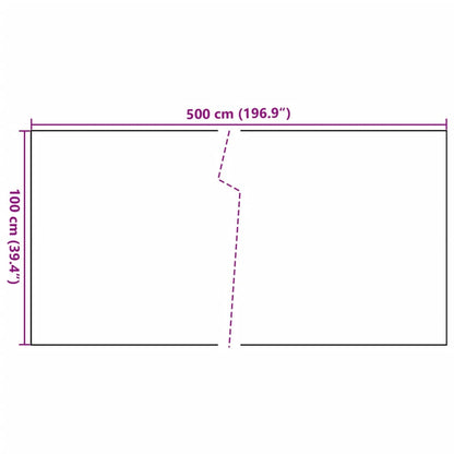 Balkonscherm Poly Rattan 500 x 100 cm