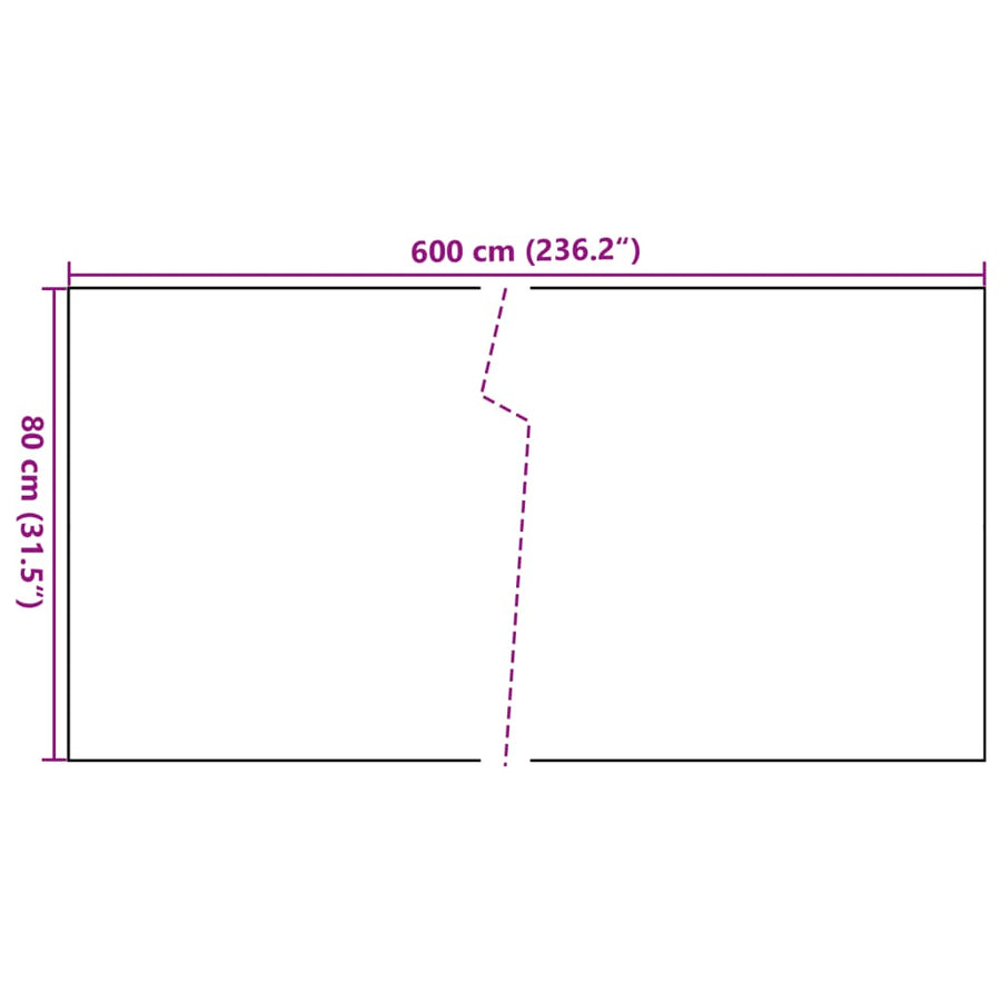 Balkonscherm Poly Rattan 600 x 80 cm