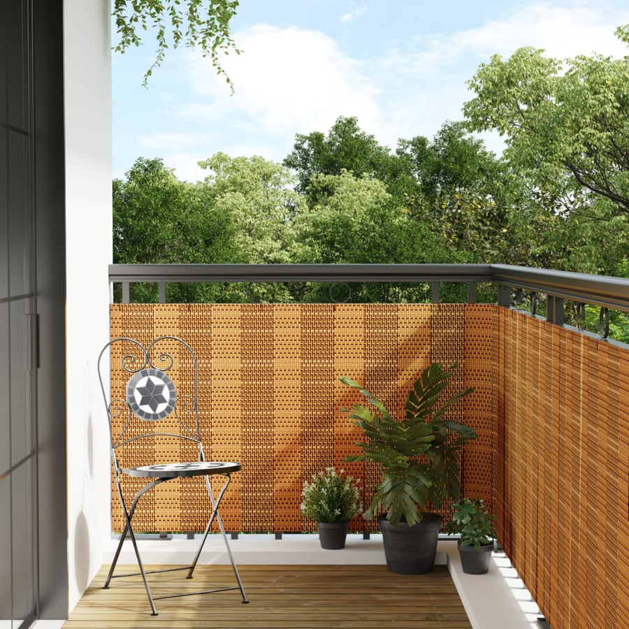 Balkonscherm Poly Rattan 600 x 80 cm