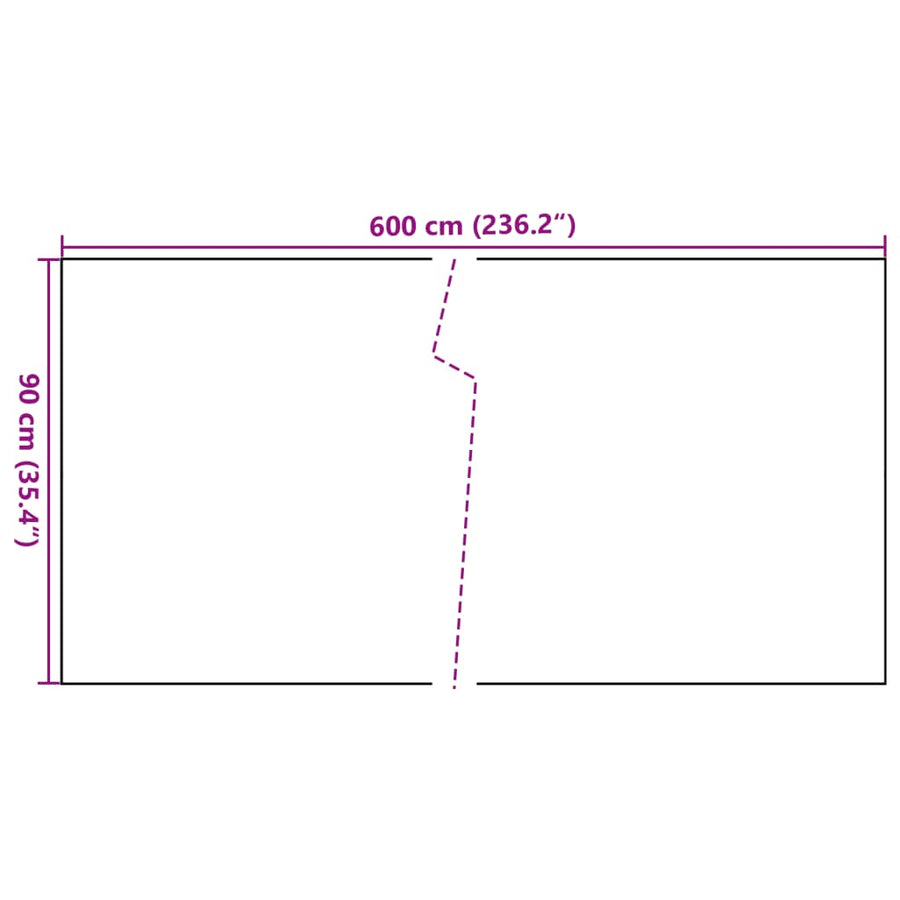 Balkonscherm Poly Rattan 600 x 90 cm