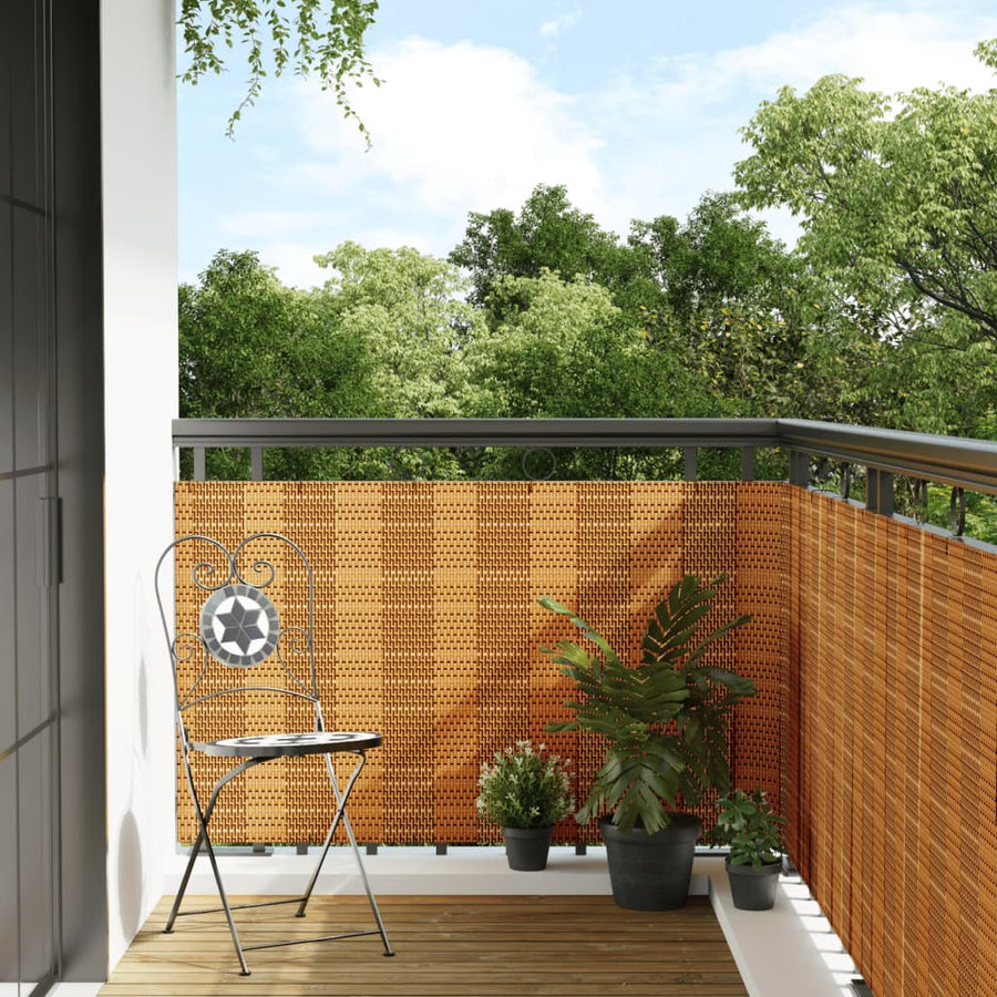 Balkonscherm Poly Rattan 600 x 90 cm