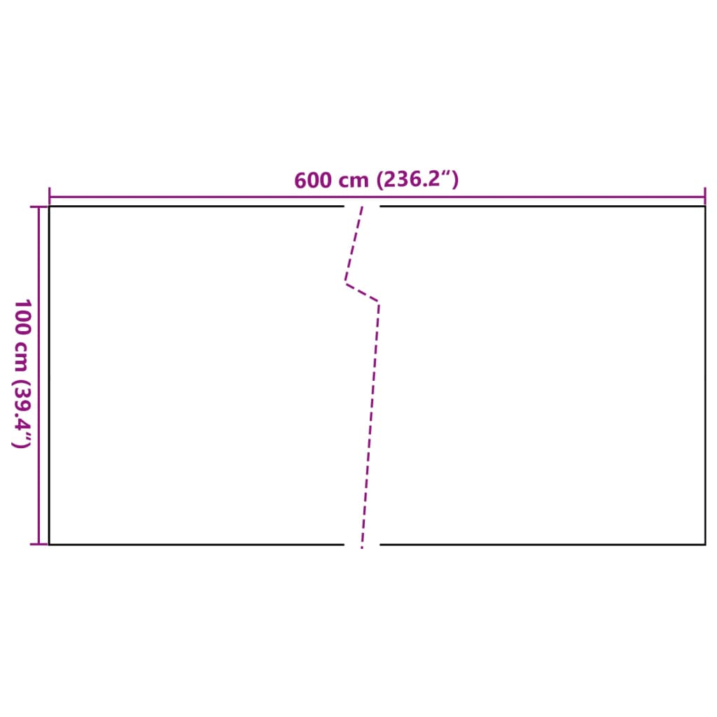 Balkonscherm Poly Rattan 600 x 100 cm