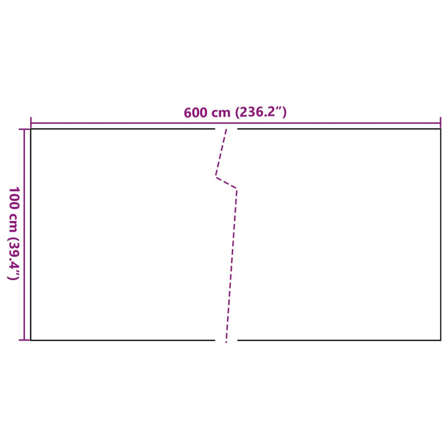 Balkonscherm Poly Rattan 600 x 100 cm