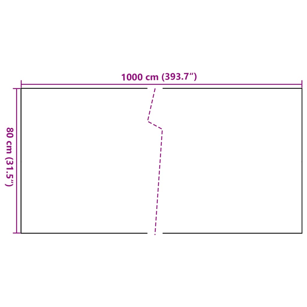 Balkonscherm Poly Rattan 1000 x 80 cm