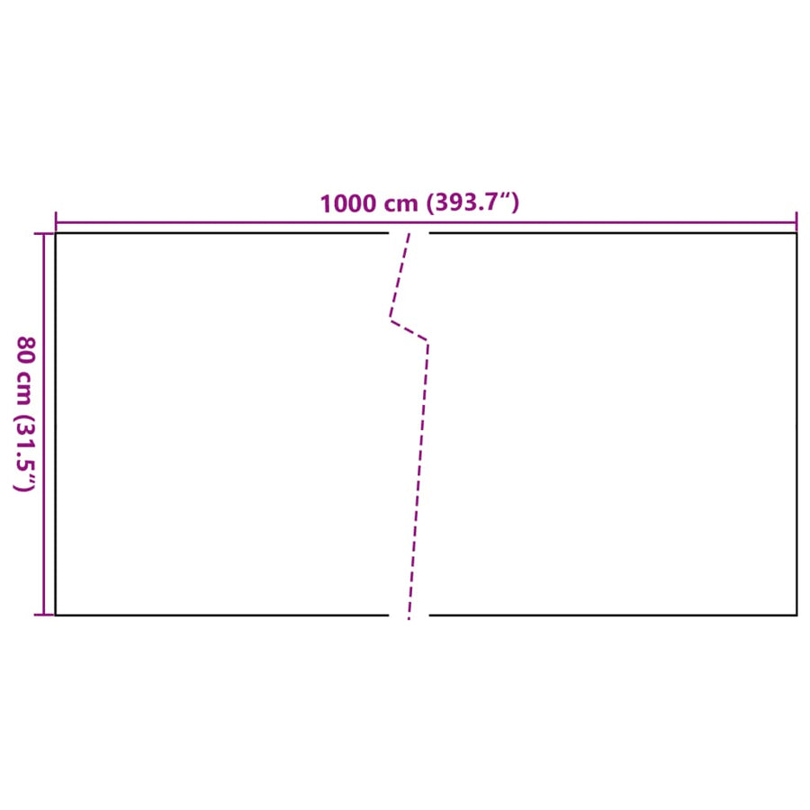 Balkonscherm Poly Rattan 1000 x 80 cm