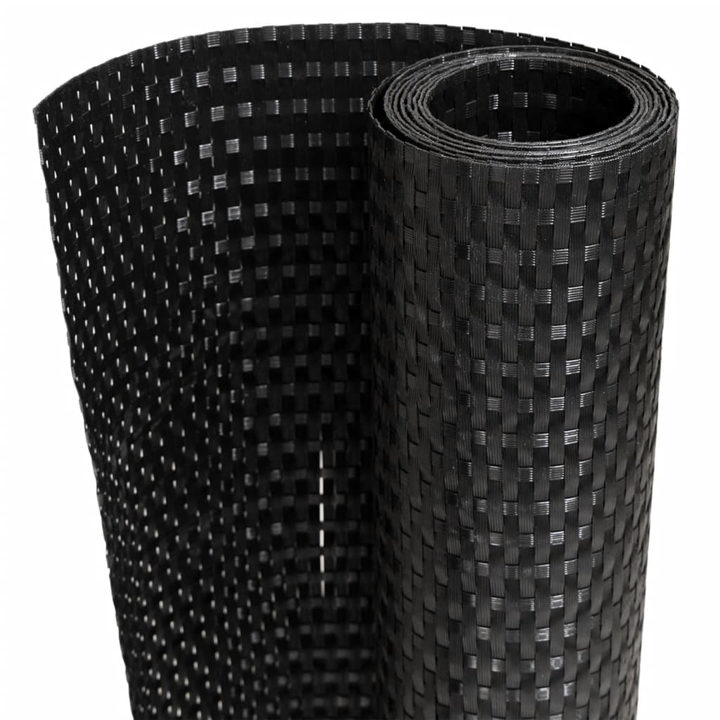 Balkonscherm 300X80 Cm Poly Rattan Zwart