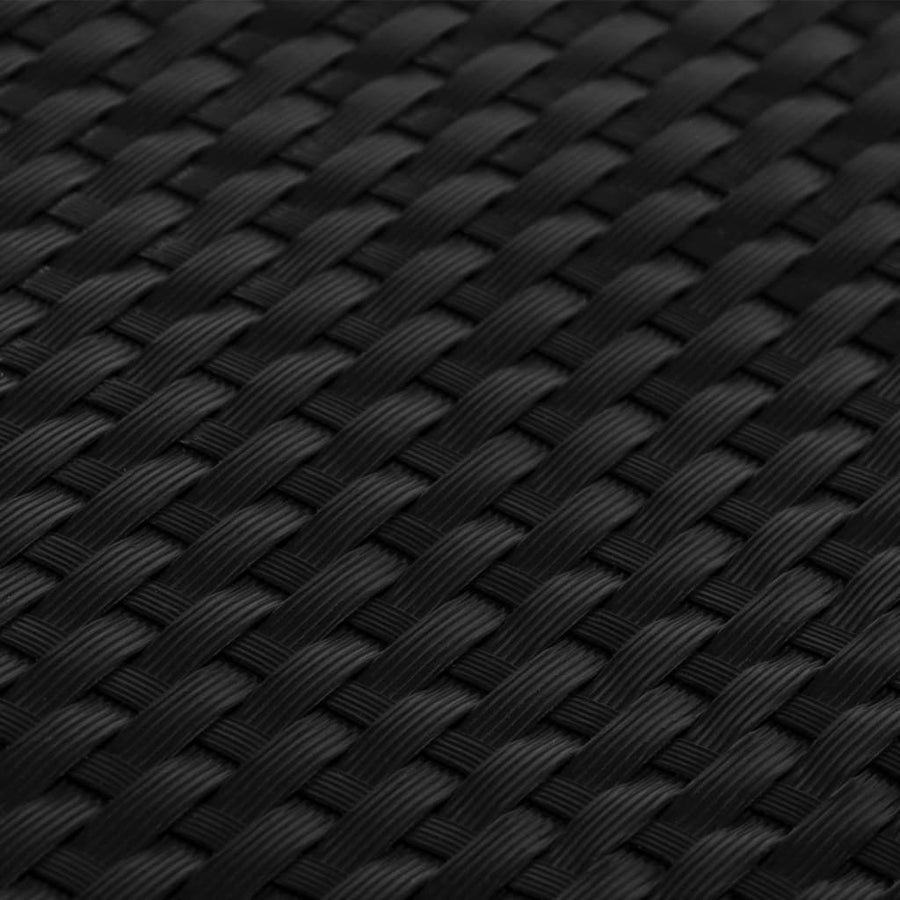 Balkonscherm 300X80 Cm Poly Rattan Zwart