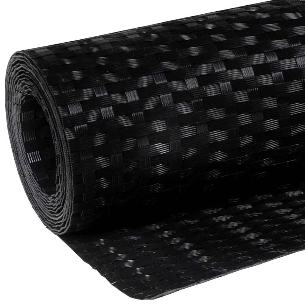 Balkonscherm 300X80 Cm Poly Rattan Zwart