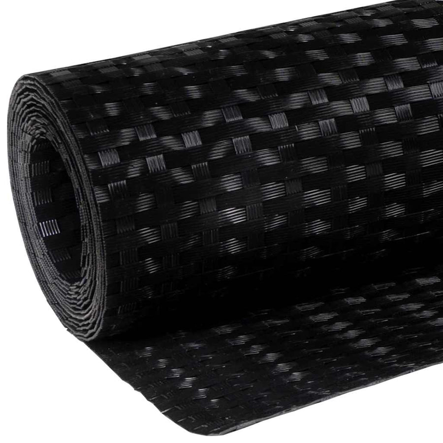 Balkonscherm 300X80 Cm Poly Rattan Zwart
