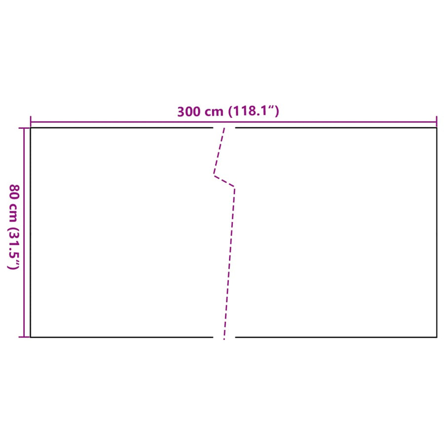 Balkonscherm 300X80 Cm Poly Rattan Zwart