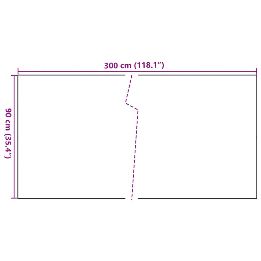 Balkonscherm Poly Rattan 300 x 90 cm